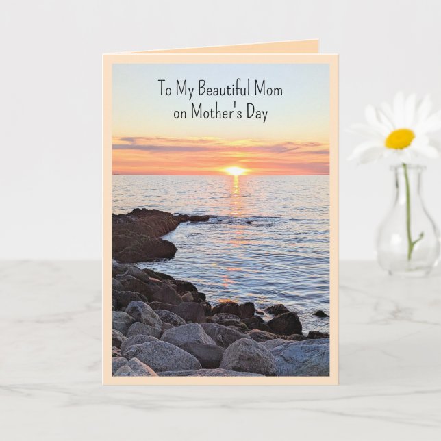 Carte Meilleure maman jamais du lever au coucher du sole (Petite plante)