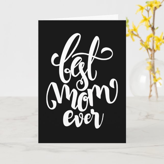 Carte Meilleure maman jamais | HAPPY MÈRE'S DAY Card (Fleur jaune)
