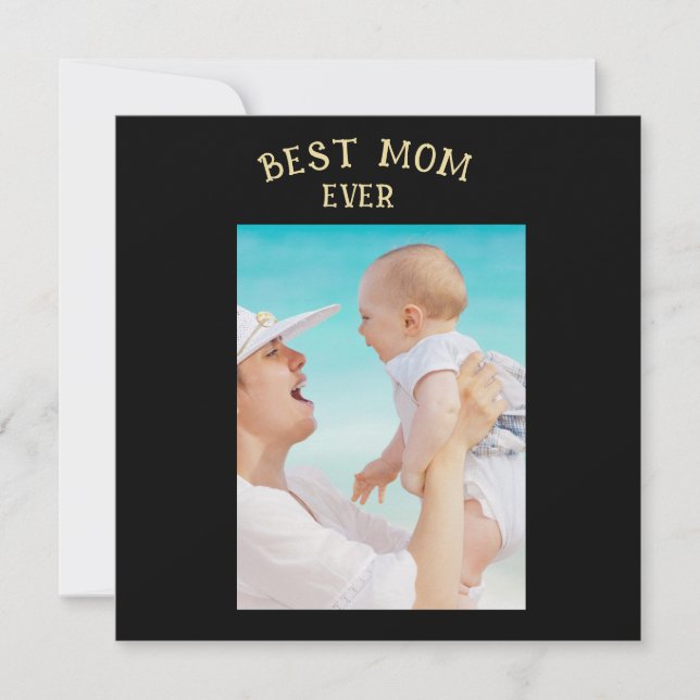 Carte Meilleure Maman Jamais Personnaliser Photo Fête de (Devant)