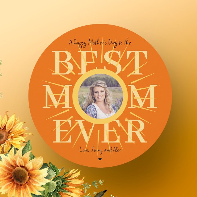 Carte Meilleure maman jamais photo personnalisée Fête de (Créateur téléchargé)
