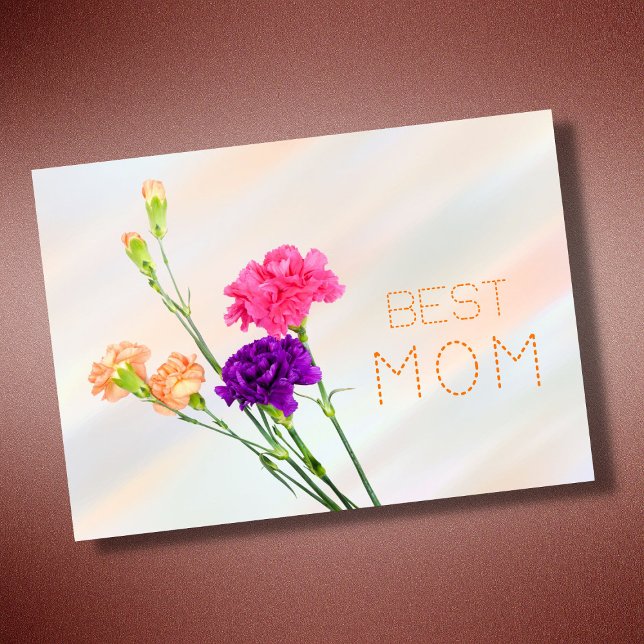 Carte Meilleure maman meilleure maman jamais pastel élég (Créateur téléchargé)