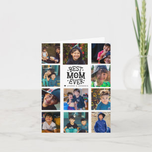 Carte Meilleure maman Ménage Lettré Fête des Mères Colla