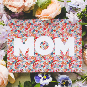Carte Meilleure Maman Motif Floral Fête des Mères