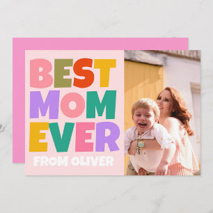 Carte Meilleure Maman Toujours Fête des mères Photo Colo