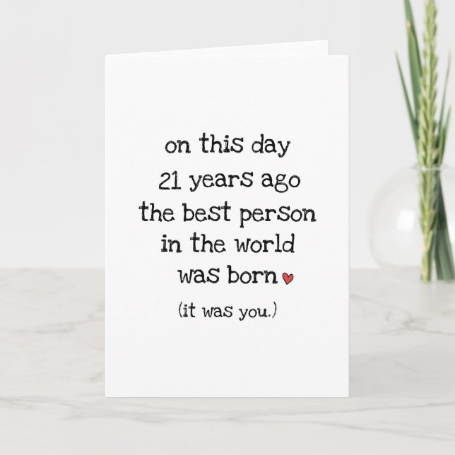Carte Meilleure personne dans le monde Anniversaire (Devant)