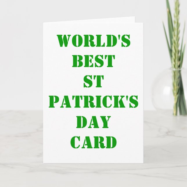 Carte Meilleure Saint Patrick du monde (Devant)