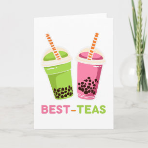 Carte Meilleure teas kawaii boba bulbe thé meilleur amis