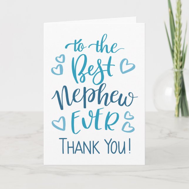 Carte Meilleure typographie de Merci jamais Nephew en bl (Devant)