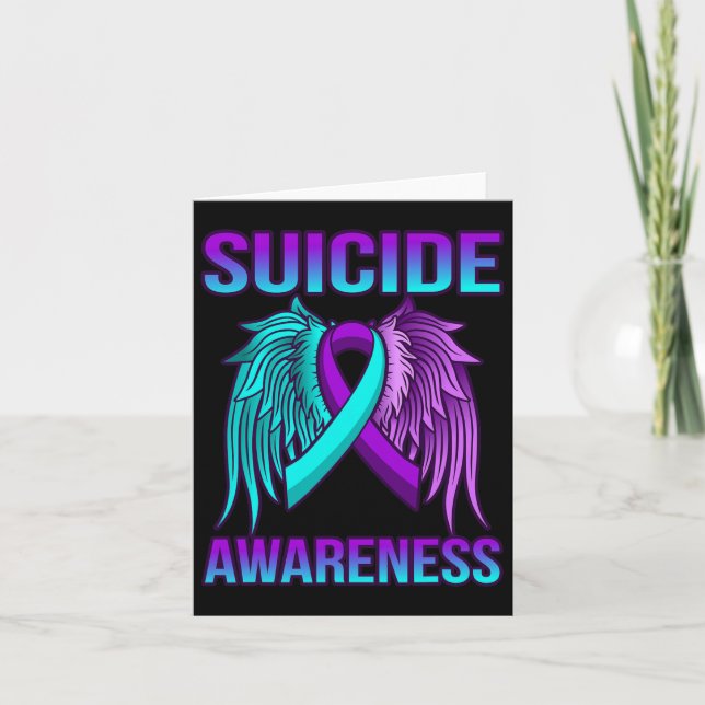 Carte Meilleures ailes de sensibilisation au suicide heu (Devant)