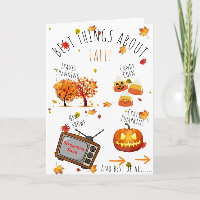 Carte Meilleures choses sur l'anniversaire de l'automne (Devant)