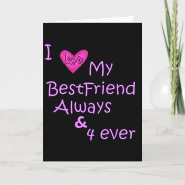 CARTE **MEILLEURS AMIS** ANNIVERSAIRE (Devant)