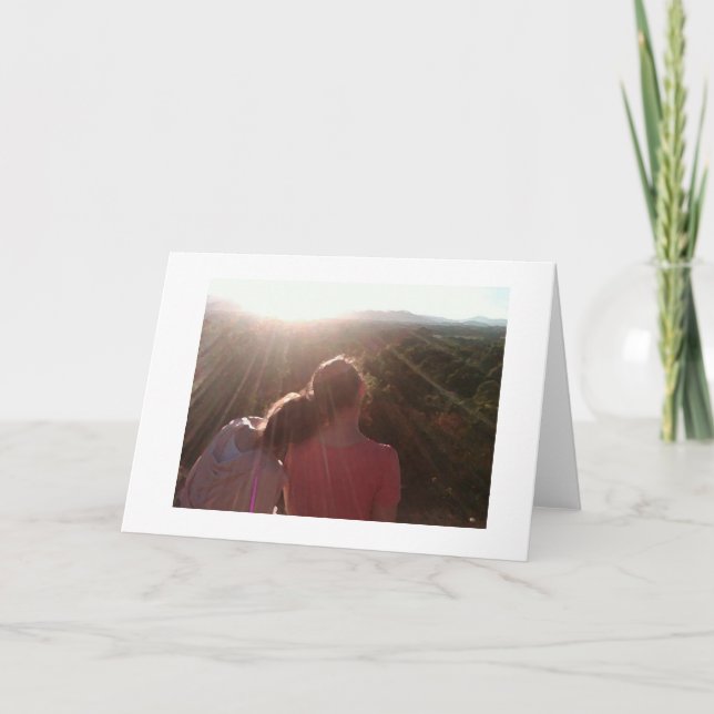 Carte Meilleurs amis et un coucher du soleil (Devant)