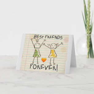 CARTE ***MEILLEURS AMIS POUR TOUJOURS ET JAMAIS** ANNIVE