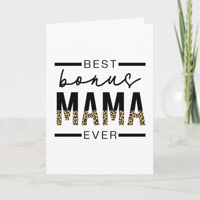Carte Meilleurs cadeaux Bonus Mama Ever pour Stepmaman (Devant)