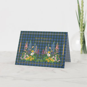 Carte Meilleurs vœux d'anniversaire Tartan de la Nouvell