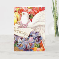 Meilleurs Vœux Fleurs de Colomb Victorian Vintage 