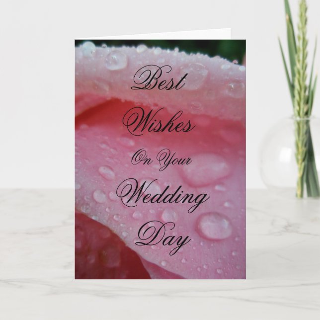 Carte Meilleurs voeux le jour de votre mariage (Devant)