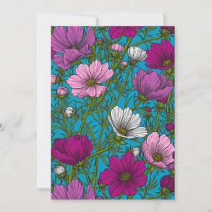 Carte Mélange cosmos bleu