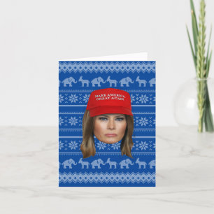 Carte Melania Trump MAGA Noël