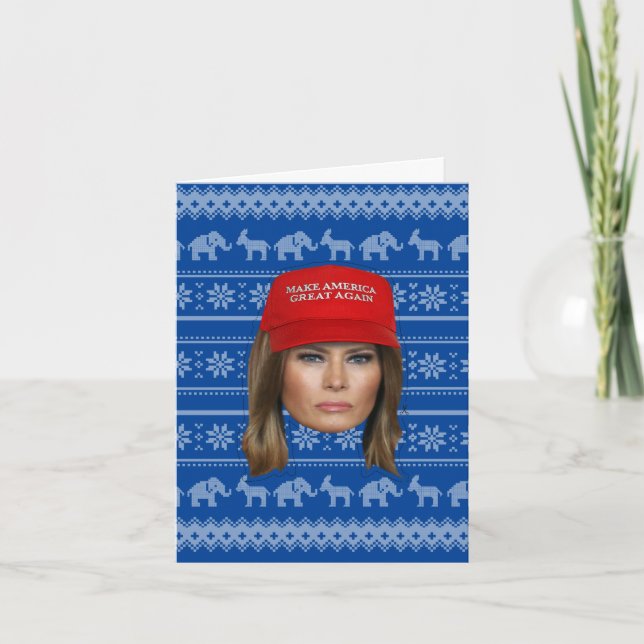 Carte Melania Trump Noël MAGA (Devant)