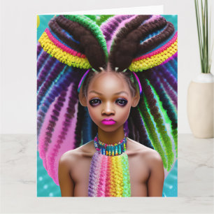 Carte Melanin Easter Rainbow Spring Sista Girl Birthday