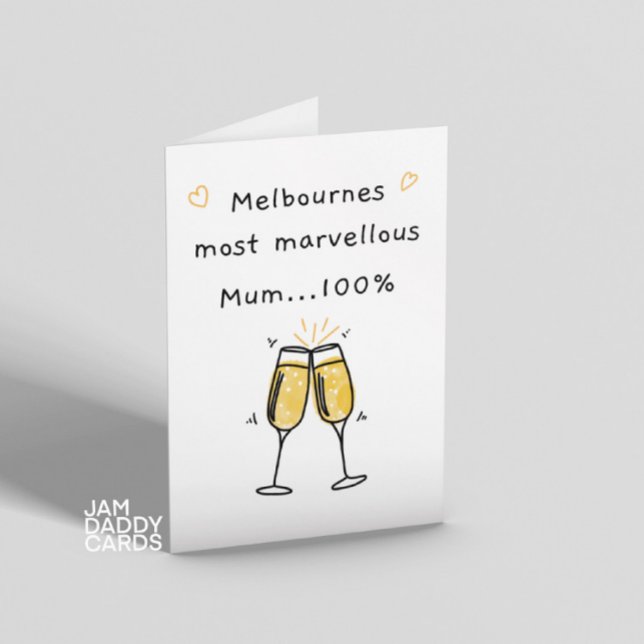 Carte Melbournes plus merveilleux anniversaire de maman (Créateur téléchargé)