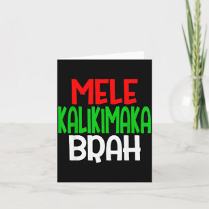 Carte Mele Kalikimaka Brah - Drôle d'île hawaïenne Chris