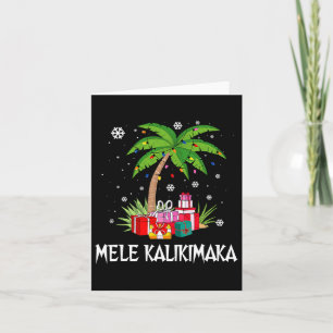 Carte Mele Kalikimaka Hawaii Palm Tree Famil