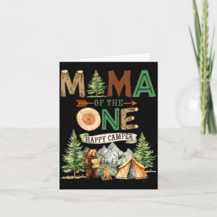 Carte Mema du premier anniversaire de campeur heureux 1è