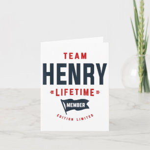 Carte Membre à vie de l'équipe Henry Nom drôle Henry _1