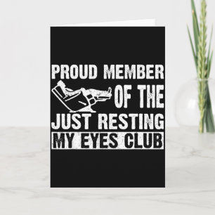 Carte Membre fier du club Je me repose les yeux Papa Fêt