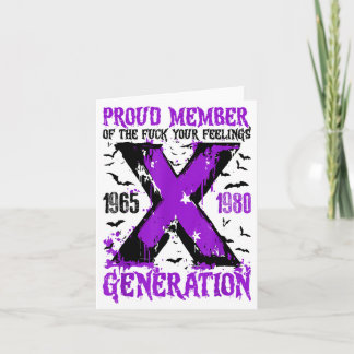 Carte Membre fière Génération X Pour Vos Sentiments Hall