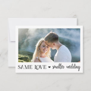 Carte Même amour mariage plus petit réduit à l'essentiel