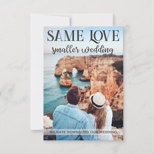 Carte Même amour mariage plus petit réduit simple photo (Devant)
