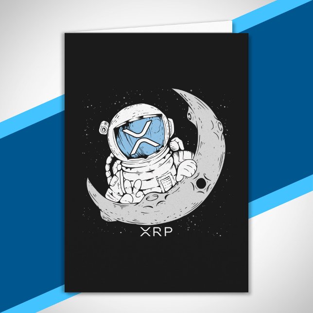 Carte Mème de crypto XRP Cryptomonnaie Cute Astronaut Mo (Créateur téléchargé)