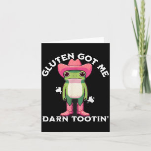 Carte Meme de grenouille drôle Gluten m'a vraiment Glute