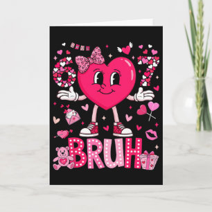 Carte Mème drôle 67 Six Sept Bruh Saint-Valentin Cœur Fe