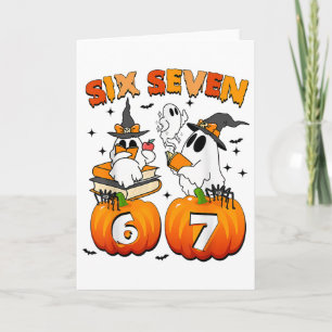 Carte Mème hanté 67 Six Sept 6-7 Blague drôle d'Internet