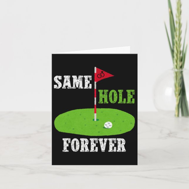 Carte Même Trou Forever Groom Bachelor Party Funny Golf (Devant)