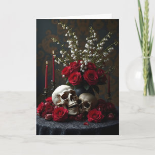 Carte Memento Mori Tableau Anniversaire gothique