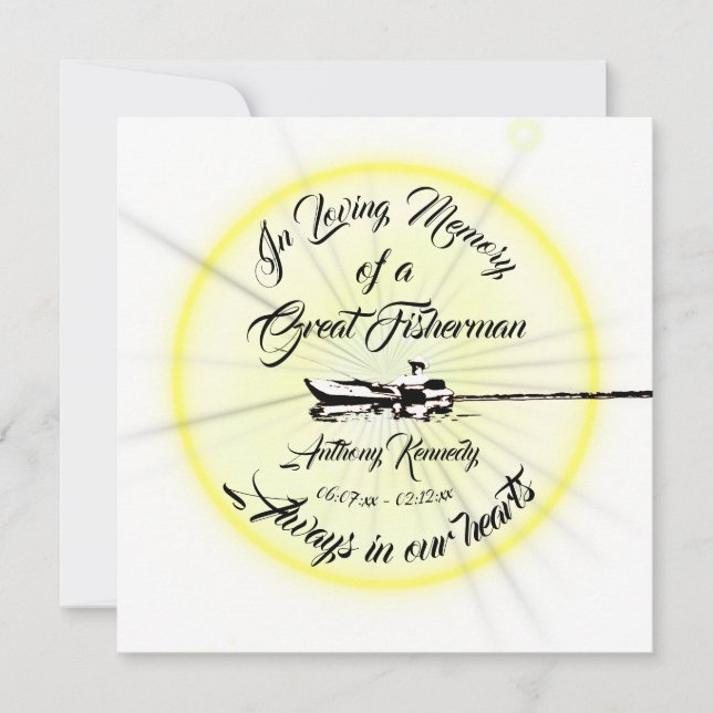 Carte Mémoire amoureuse d'un grand pêcheur (Devant)