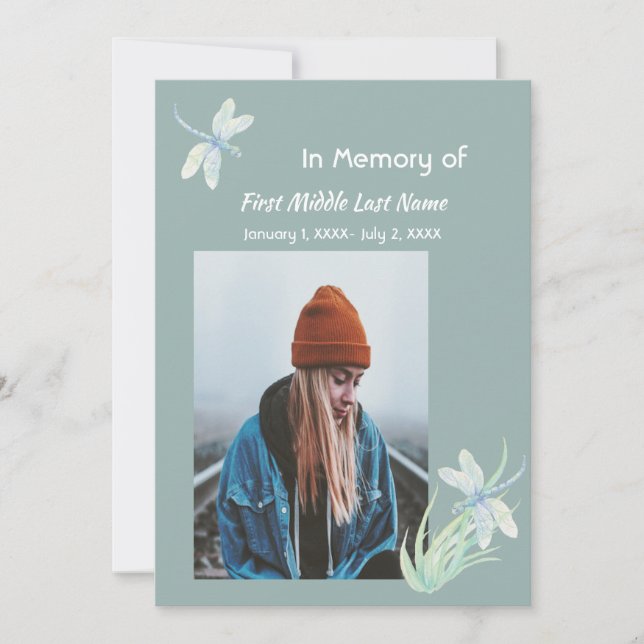 Carte mémoire Memorial Watercolor (Devant)