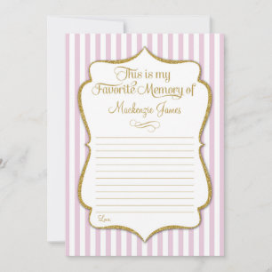 Carte mémoire préférée Anniversaire Souvenirs Or r