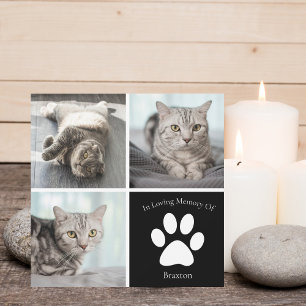 Carte Mémorial de chat personnalisé avec photo de votre 