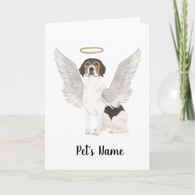 Carte Mémorial de la sympathie Beagle personnalisée (Devant)