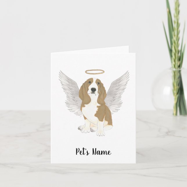 Carte Mémorial de la sympathie de Basset Hound (Devant)