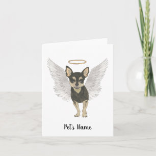 Carte Mémorial de la Sympathie de Black & Tan Chihuahua