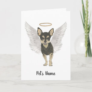 Carte Mémorial de la Sympathie de Black & Tan Chihuahua