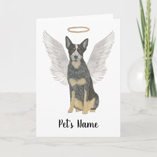 Carte Mémorial de la Sympathie de Blue Cattledog Heeler (Devant)