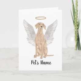 Carte Mémorial de la sympathie de Vizsla personnalisée